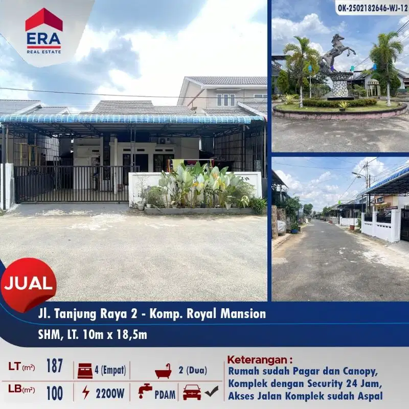 TURUN HARGA ! Dijual rumah Jl. Tanjung Raya 2 - Royal Mansion