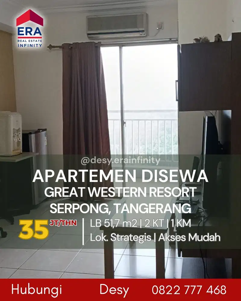 Disewakan Apartemen Great Western Resort Tower A lt 12 No. 8