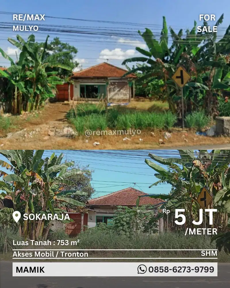 Dijual Tanah dan Bangunan, Akses Tronton Area Sokaraja