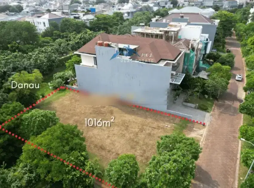 Kavling PIK 1 Lotus Palace Danau Hoek Luas 1.016m2 Hrg 50jt/m2