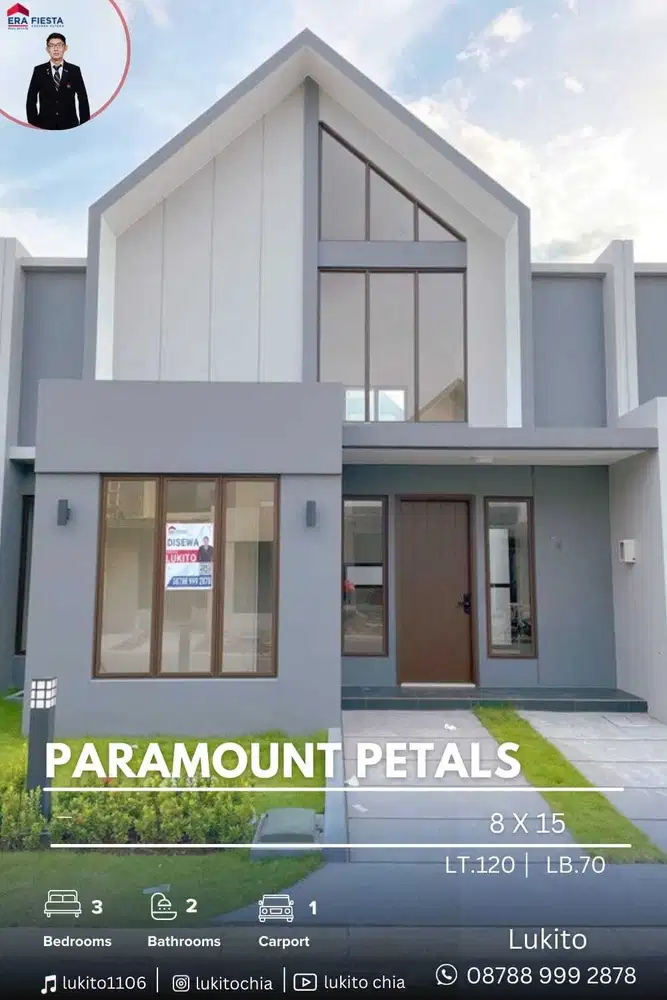 Dijual Rumah Baru Rapi Terawat Siap Huni di Paramount Petals Bitung