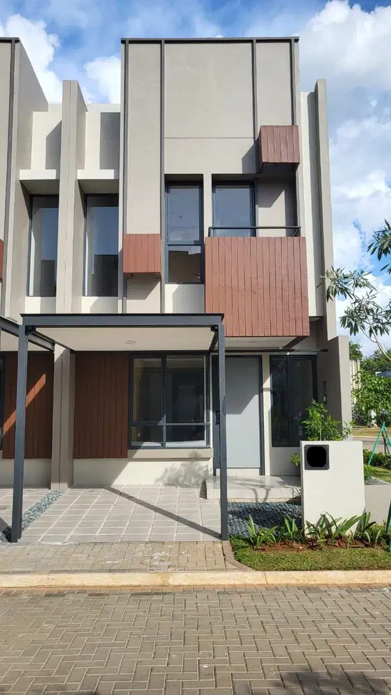 Rumah hook 2 lantai 2 kamar furnish hadap barat di Tabebuya