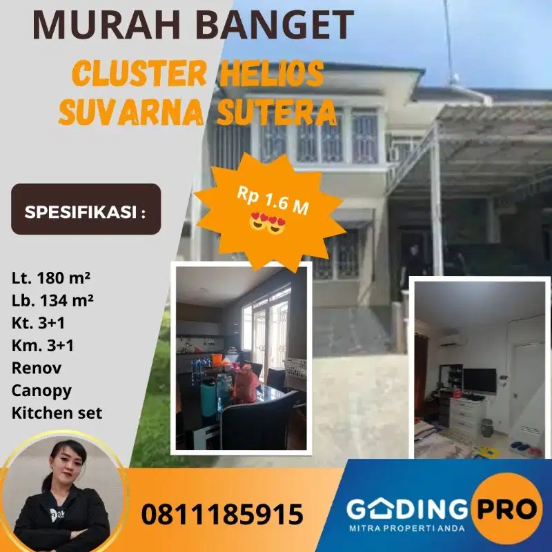 Rumah Siap Huni Suvarna Sutera Cluster Helios Cikupa Tangerang