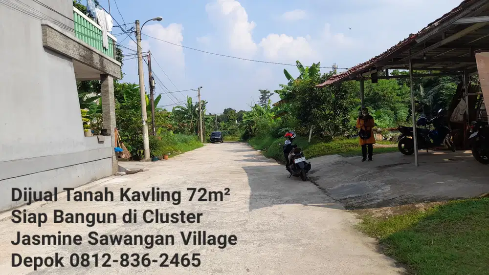 Dijual Tanah Kavling Siap Bangun Masuk Mobil di Sawangan Village Depok
