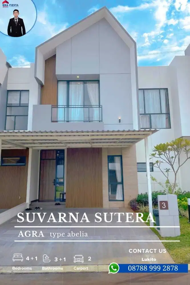 Dijual Rumah 2 Lantai Rapih Cantik di Suvarna Sutera Siap Huni