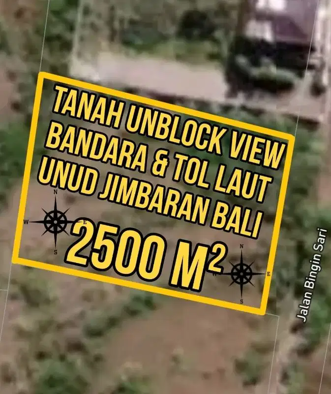 tanah Unblock View Bandara dan Tol Laut Unud Jimbaran Bali