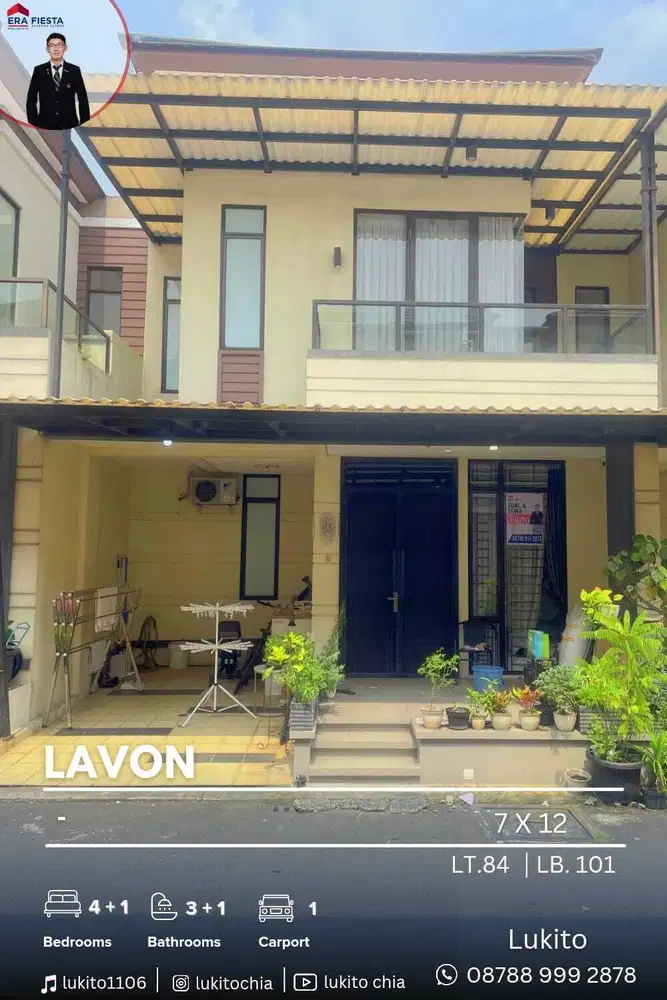 Disewakan Cepat Rumah Cantik Full Furnished di Lavon Murah Meriah