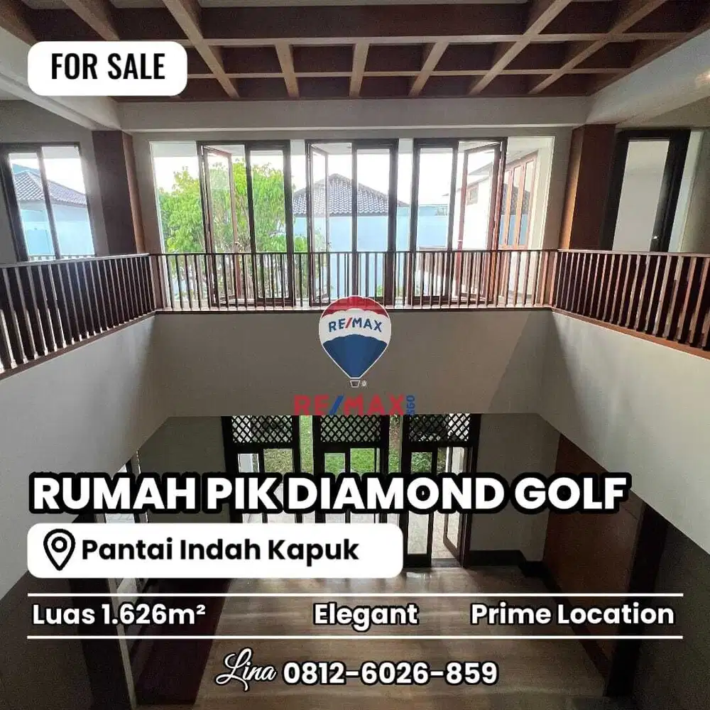Dijual Rumah PIK Taman Golf Timur uk 1626m2 MODEL RESORT HITUNG TANAH
