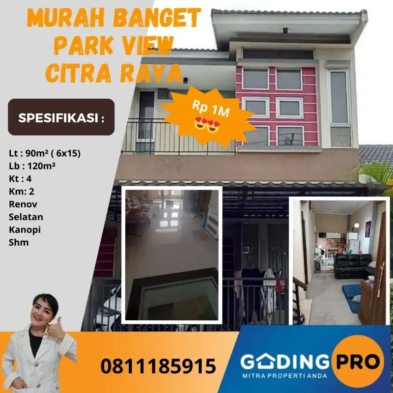 Turun Harga.Murah Park View Citra Raya Cikupa Tangerang