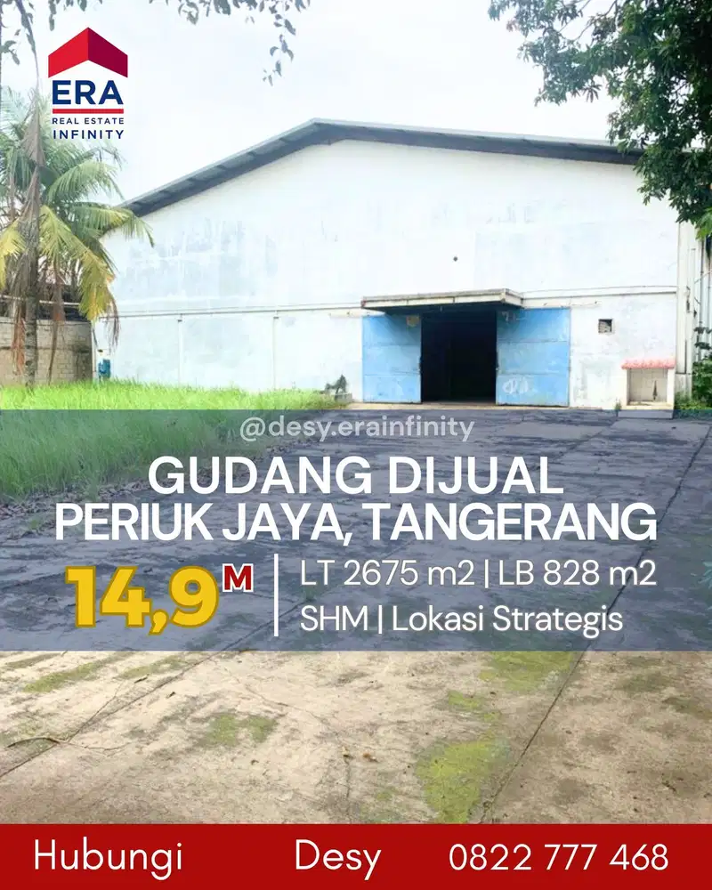 Dijual Gudang di Periuk Jaya, Tangerang