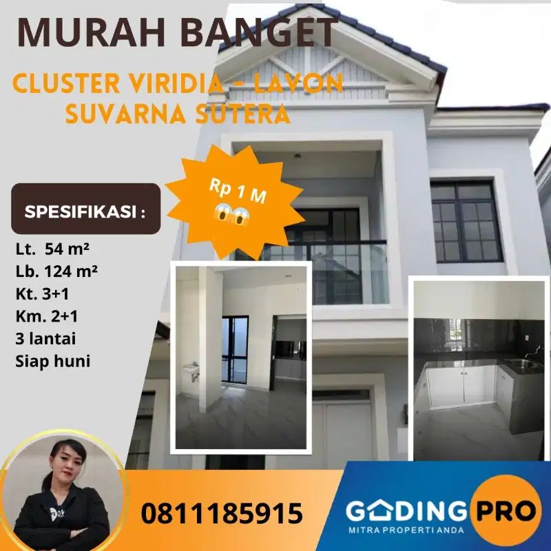 Murah Rumah Siap Huni Viridia Lavon Suvarna Cikupa Tangerang