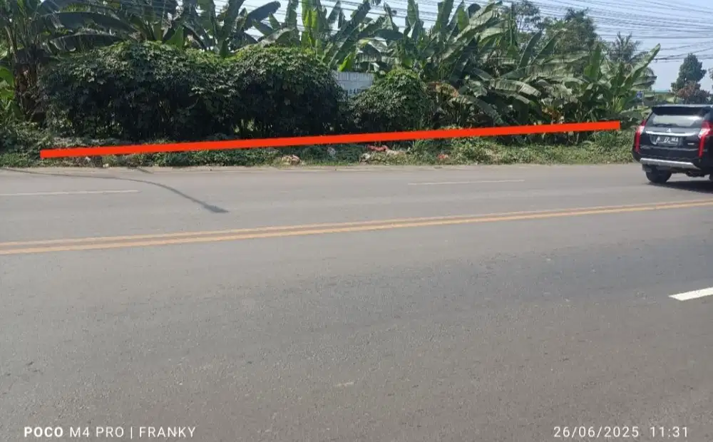 Tanah Pinggir Jalan Nasional Serang Cilegon di Kramatwatu