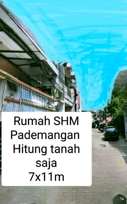 Dijual rumah di Pademangan. Hitung tanah saja.
