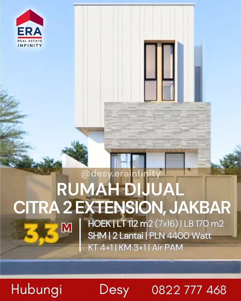 Dijual Rumah di Citra 2 Extension (Hoek), Jakarta Barat