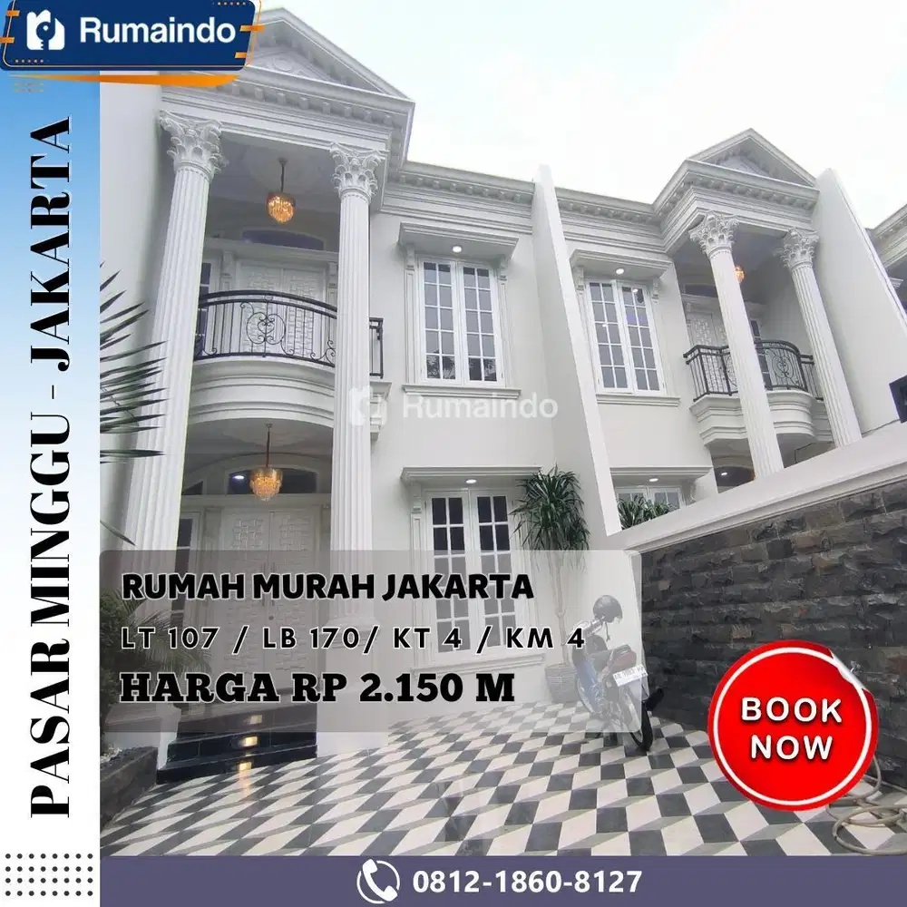 Dijual Rumah Ada Kolam Renang di Kebagusan Jakarta Selatan