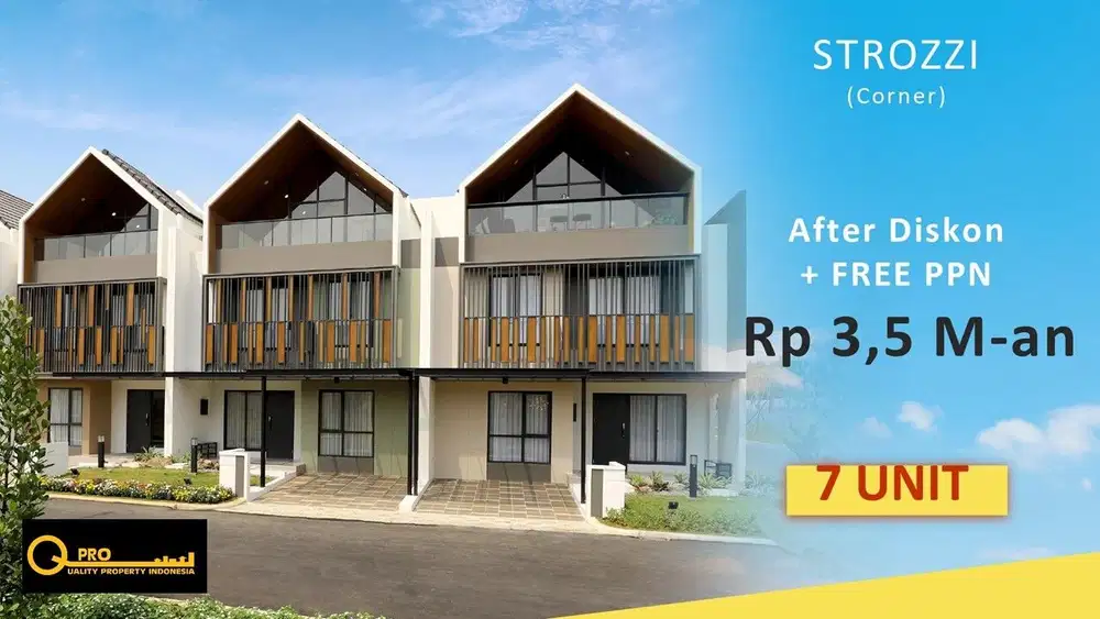 Rumah Cluster Strozzi Super Disc+FREE PPN Expo Summarecon Serpong