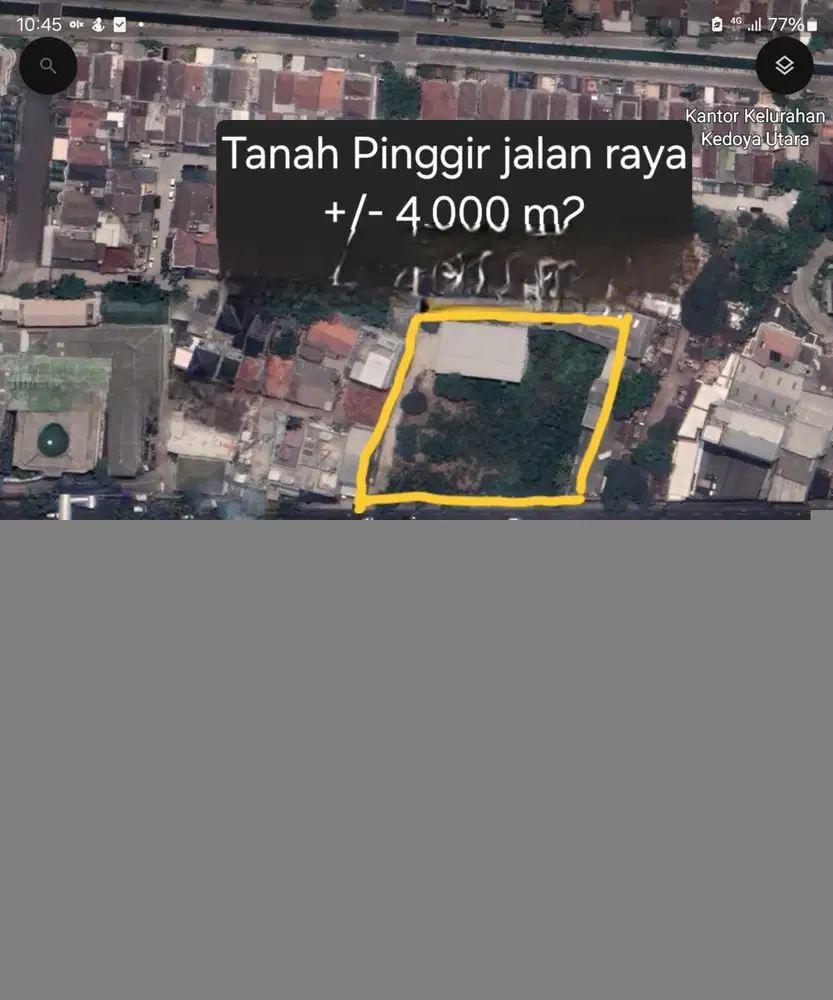 Tanah Jalan Arteri Panjang Kedoya Jakarta Barat