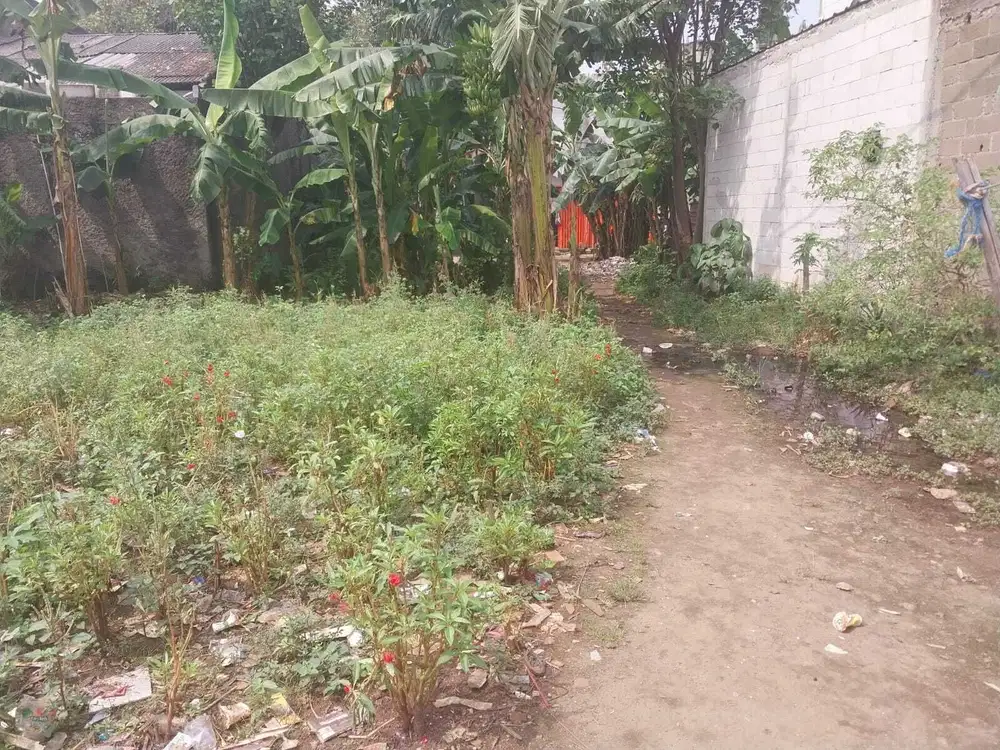 Tanah Kebun  sudah pondasi keliling  pondok gede ,Bekasi