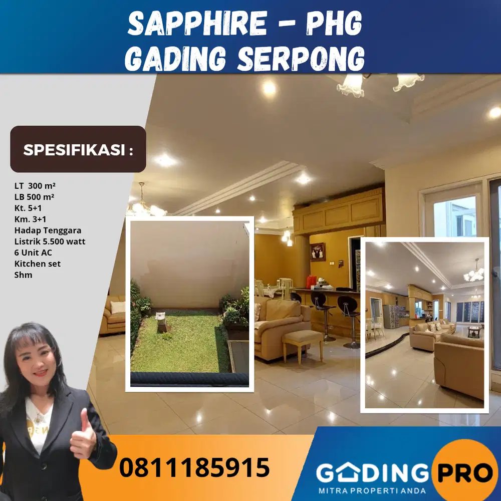 Jual Cepat Rumah Cluster Siap Huni Cluster Saphire PHG Gading Serpong