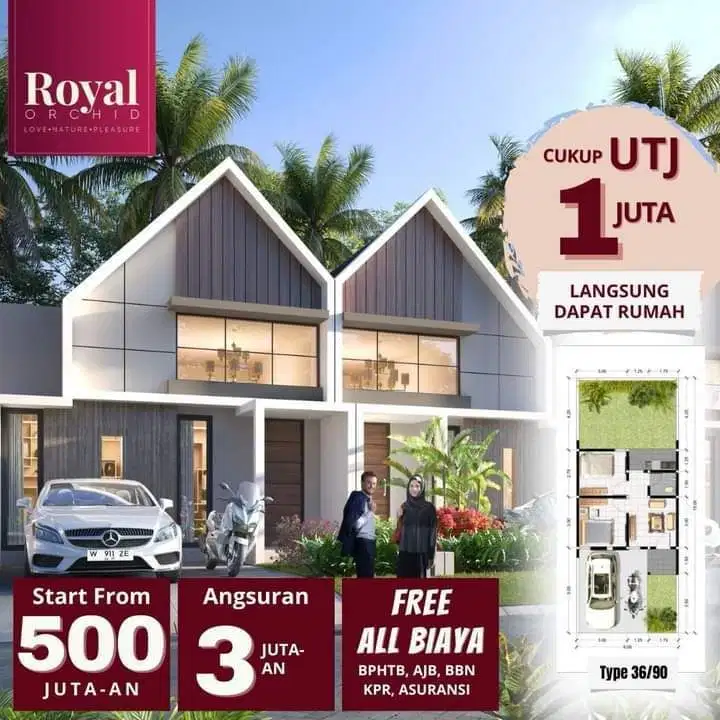 Rumah minimalis sidoarjo kota // free semua biaya