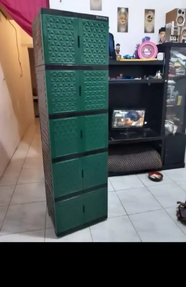Lemari plastik 5 susun bongkar pasang