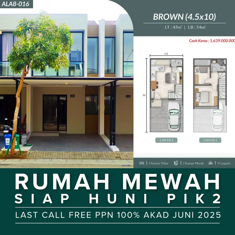 Rumah Mewah Millenial Pik 2 Siap Huni bisa KPR Free PPN 100%