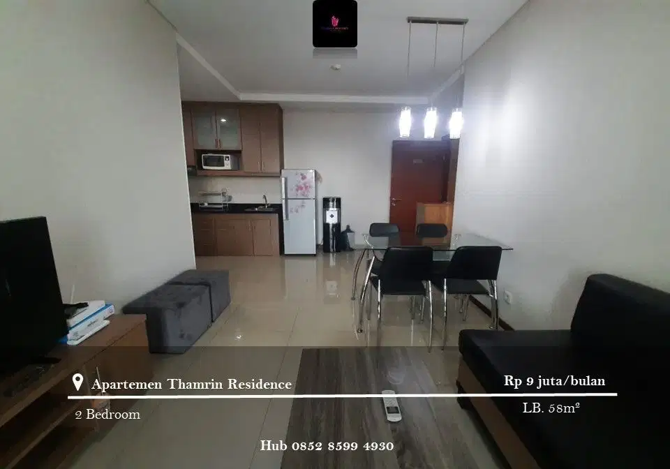 Disewakan Apartement Thamrin Residence High Floor 2BR Full Furnished