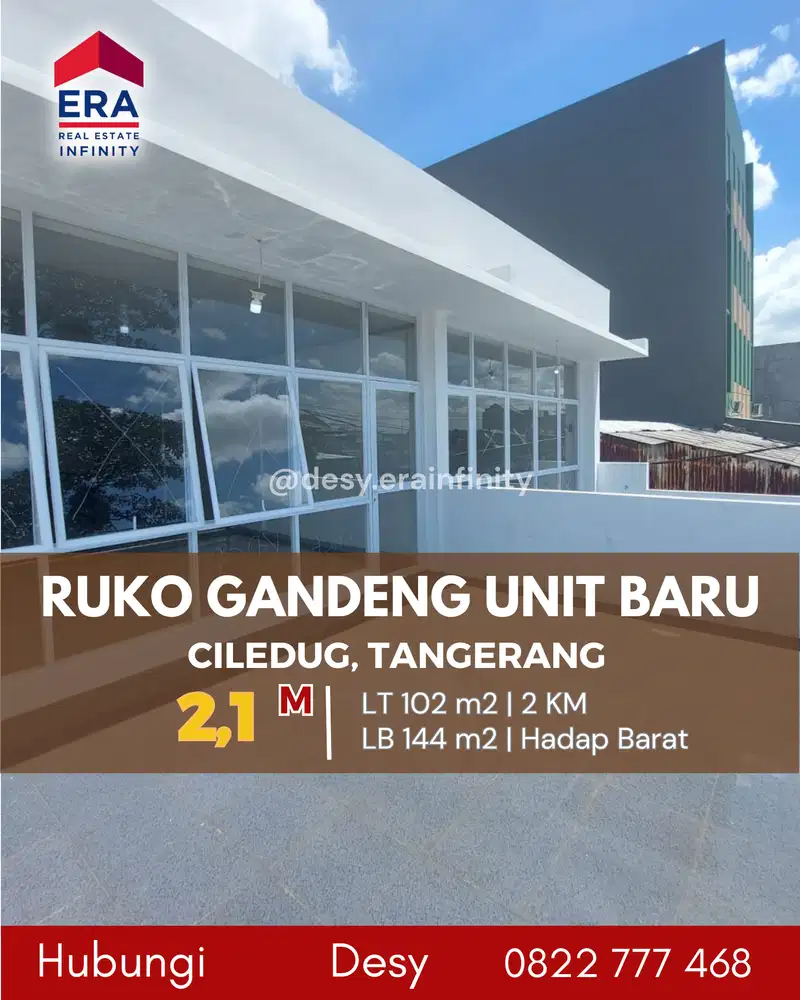 Ruko Gandeng 2 Lantai Unit Baru di Ciledug, Tangerang