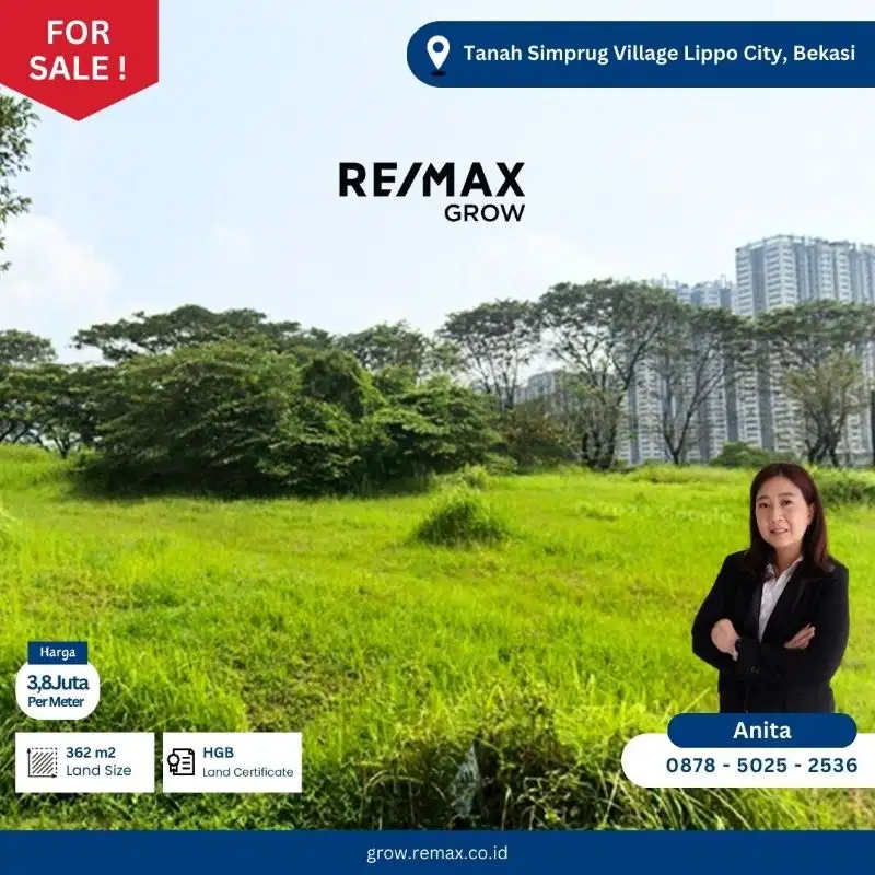 Di Jual Cepat Tanah di SIMPRUG VILLAGE LIPPO CITY BEKASI
