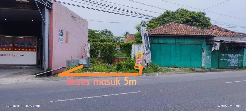 Dijual Tanah Pekarangan 66 Ubin, Jalan Letjend Suprapto Sokaraja