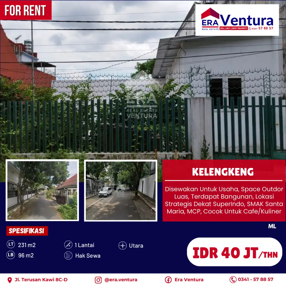 Disewakan Untuk Usaha, Space Outdor Luas Di Daerah Langsep