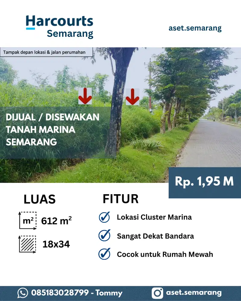 Tanah di Villa Puri Marina Kawasan Mewah Bisa Nego, Semarang Barat