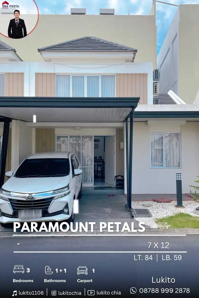 Disewakan Rumah Baru Full Furnished di Paramount Petals Akses Tol