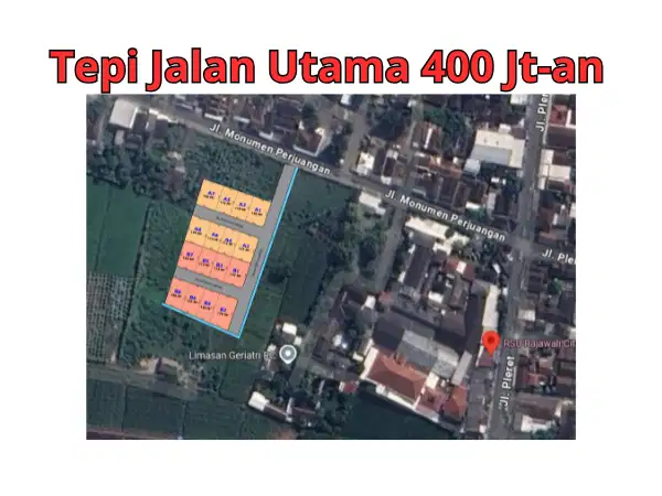 Tanah Pingir Jalan Utama Dekat Dengan Kota Jogja 400 Jt-an