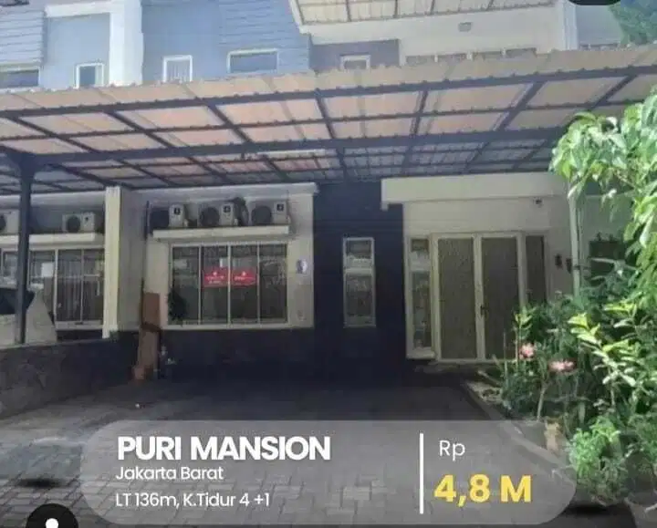 Rumah 2,5 Lantai di Puri Mansion Jakarta Barat