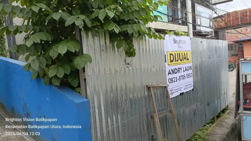 Tanah cocok bangun 1 ruko pinggir jalan besar kilo 2.5