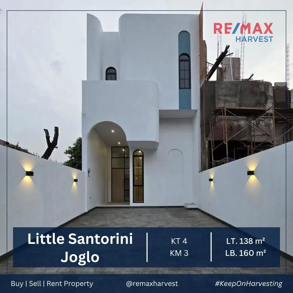 RUMAH BARU ! 4 KAMAR, HADAP TIMUR, AKSES JALAN 2 MOBIL DI JOGLO JAKBAR