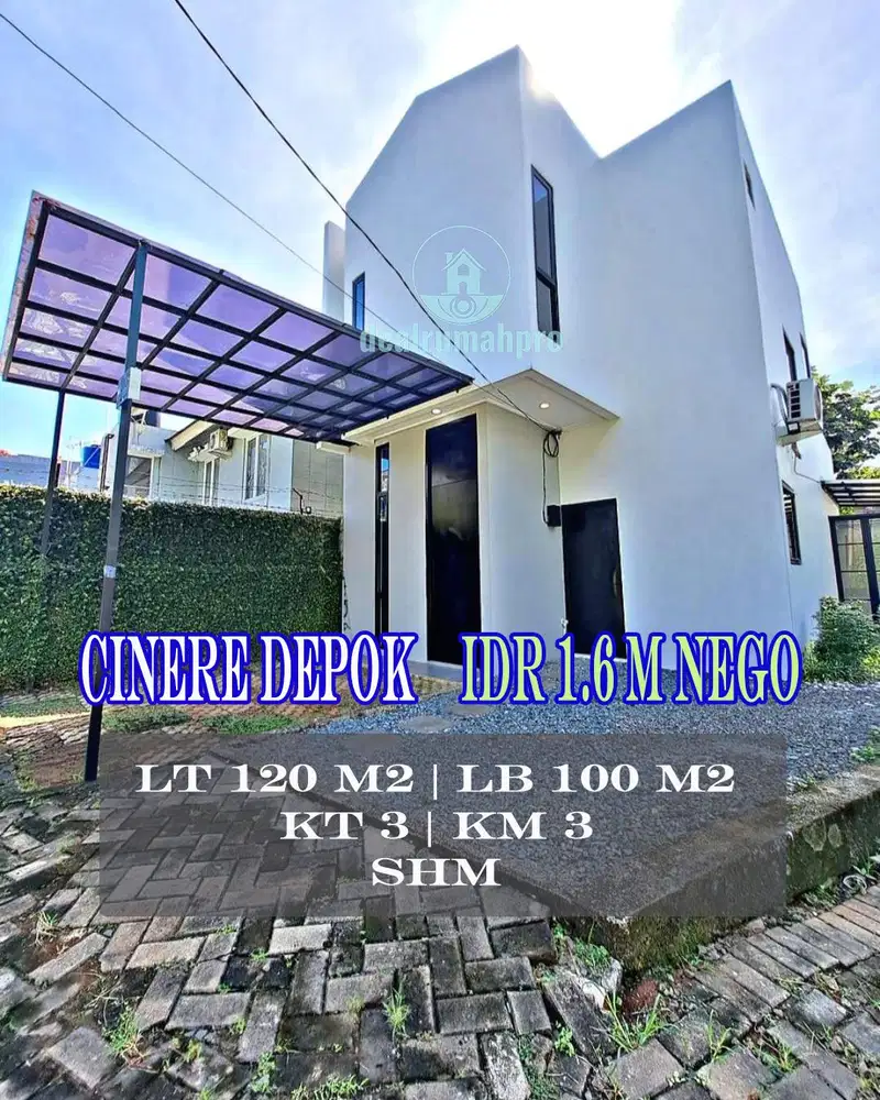 Rumah komplek cinere depok dekat pintu tol Krukut limo