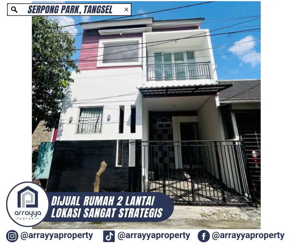 DIJUAL CEPAT RUMAH 2 LANTAI CLUSTER SERPONG PARK .MR35.