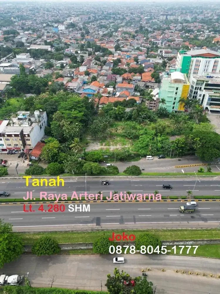 Tanah Istimewa Dekat Pintu Toll Jl. Arteri Jatiwarna Raya, Bekasi