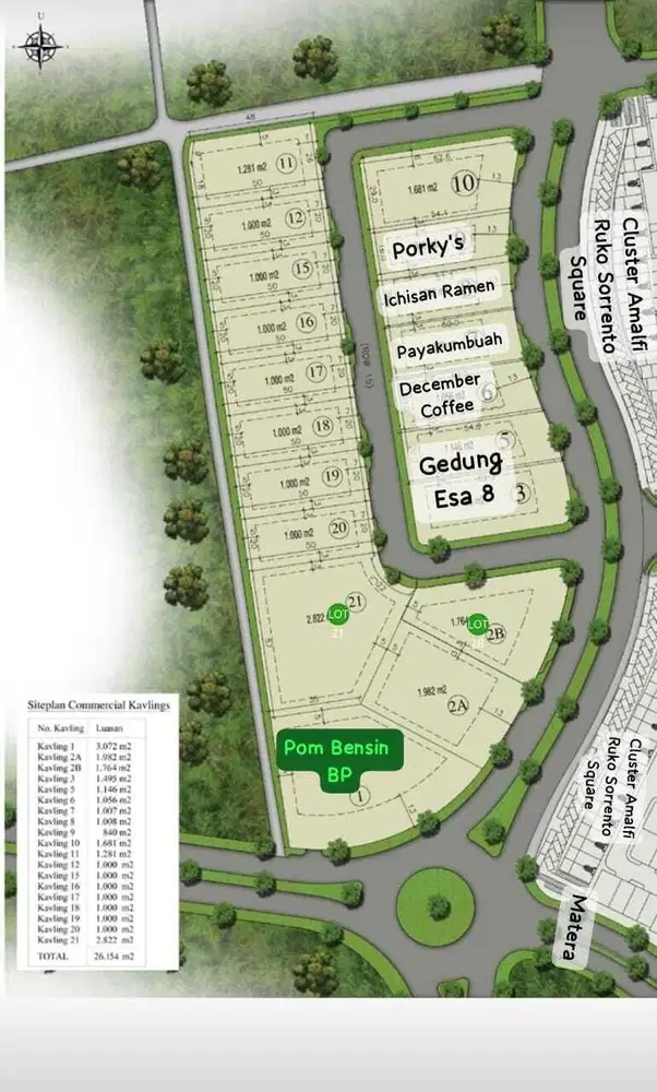 kavling komersial di gading serpong lot 21