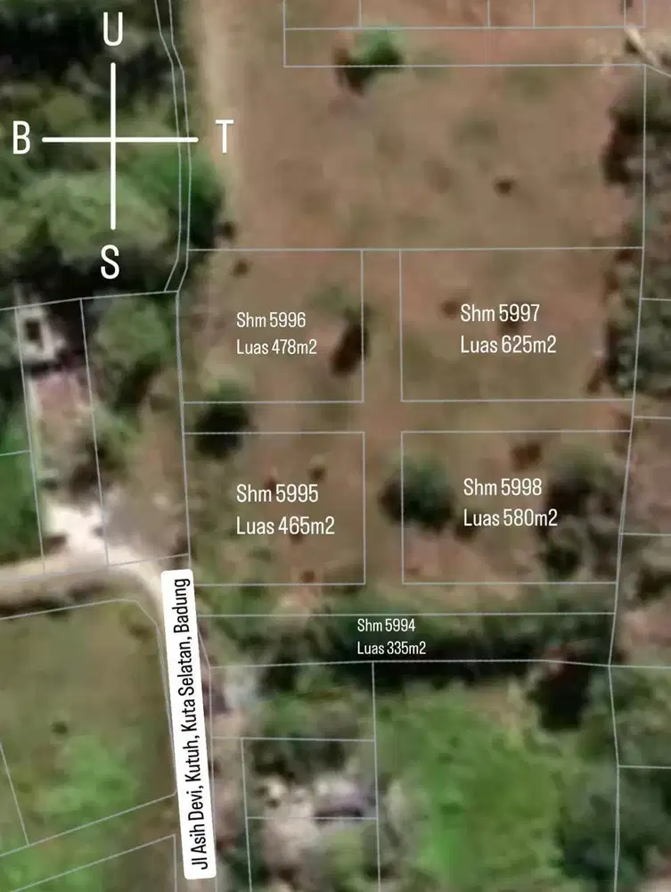 Dijual 5 Unit Tanah Kavling Lokasi Kutuh Bali