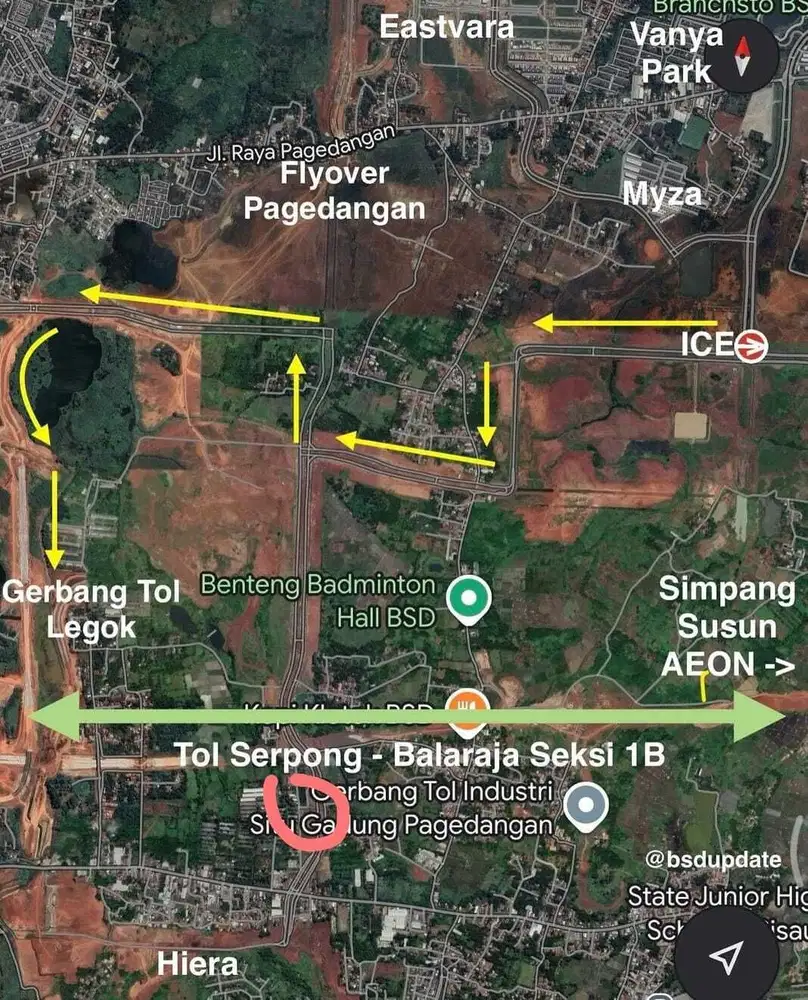 Dijual Tanah 2000m di Pagedangan BSD Serpong Tangerang