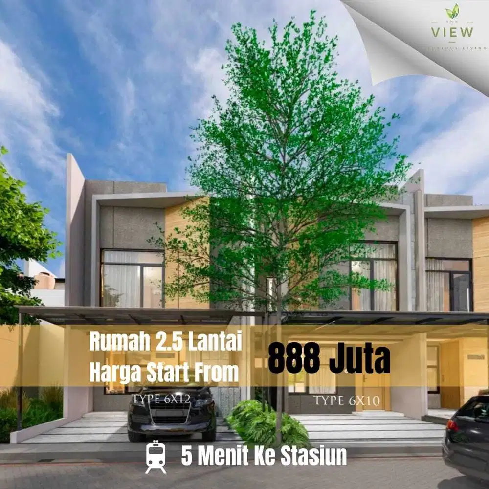 Rumah dijual Cluster Baru di Bintaro dekat Stasiun harga perdana murah