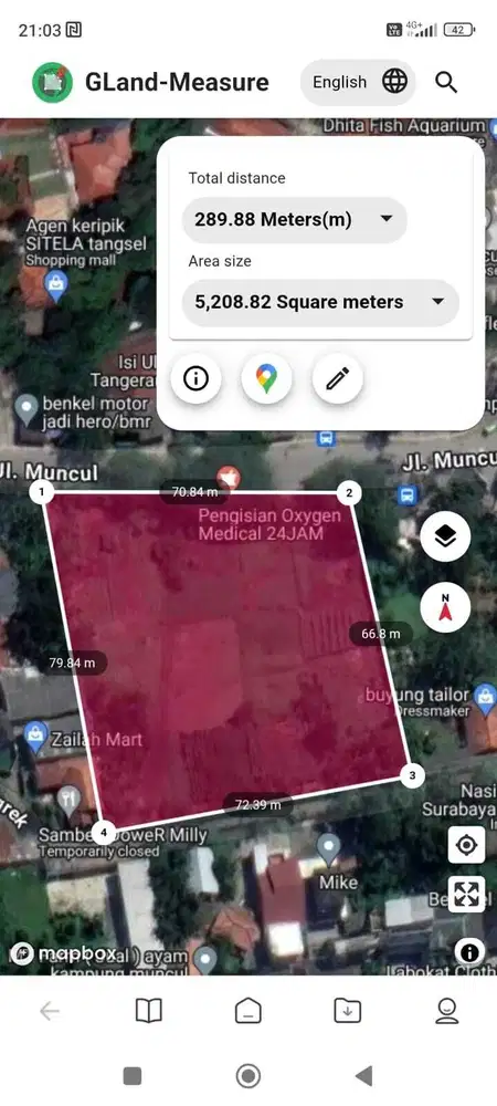 Dijual Tanah 5000 m di Simpang Empat Muncul BSD Tangerang