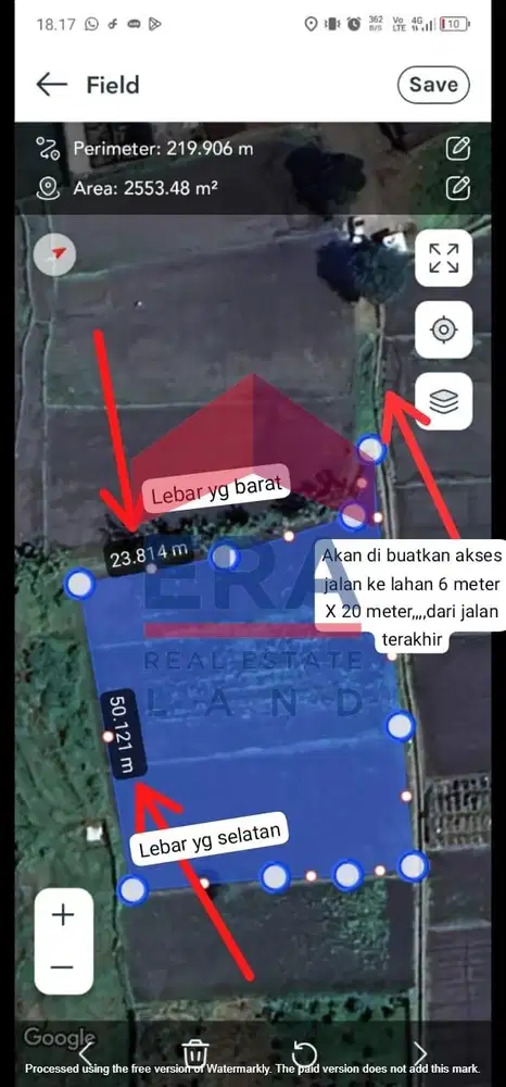 Dijual Tanah di Jalan Tenes Meja, Karangploso Malang
