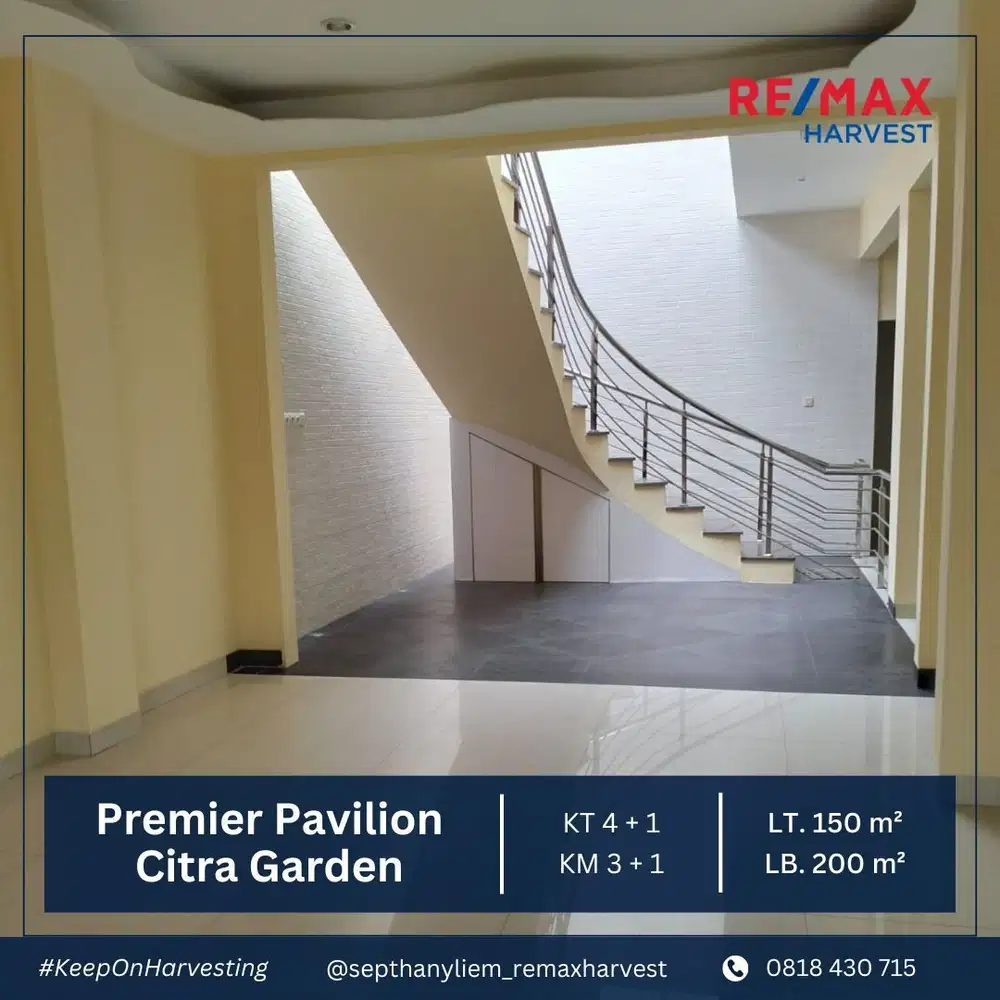 DIJUAL MURAH RUMAH CANTIK PREMIER PAVILION CITRA GARDEN JAKARTA BARAT