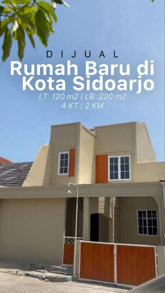 Rumah sidoarjo permata megah asri, dekat taman pinang pondok mutiara