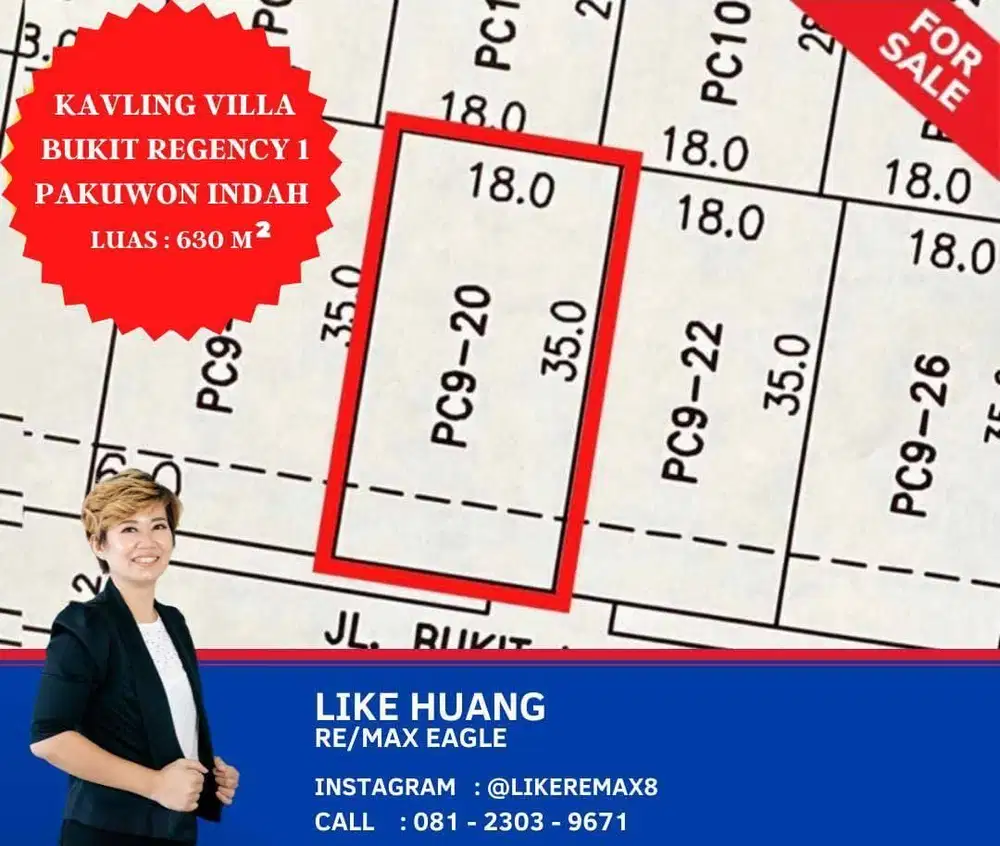 Langka Kavling Eksklusif di Villa Bukit Regency,Pakuwon Indah