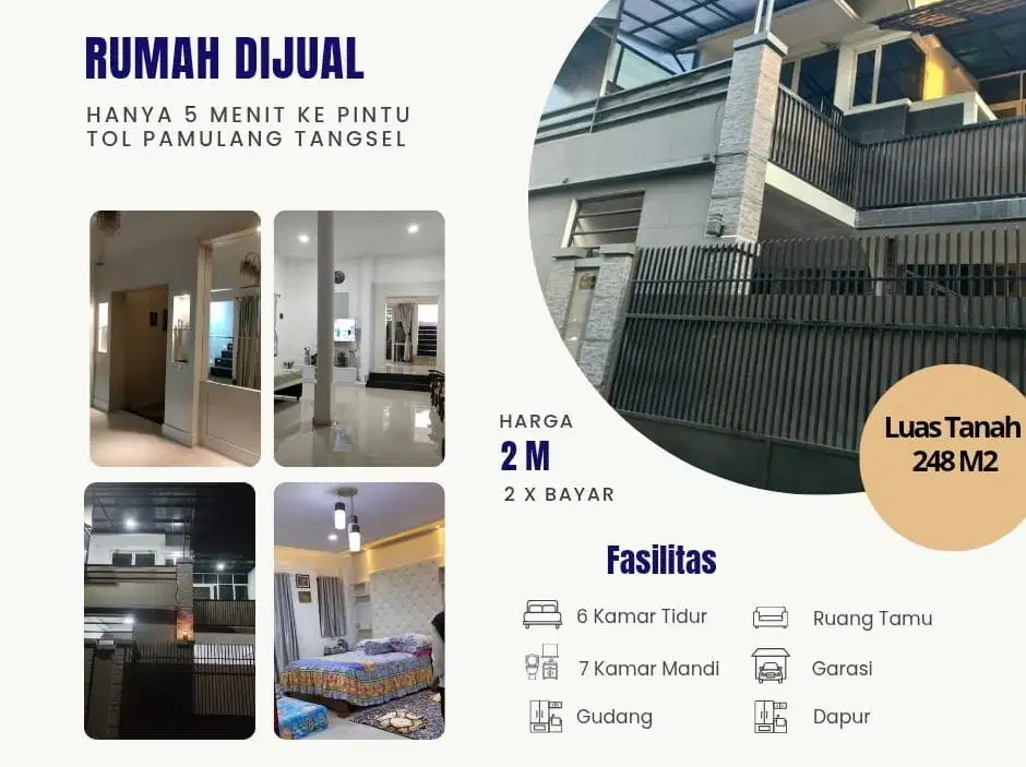 Dijual Rumah di Bukit Pamulang Indah